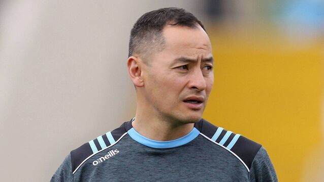 <p>Former Dublin senior footballer, Jason Sherlock, was in attendance at Sunday afternoon's Roscommon senior football final between St. Brigid's and Pádraig Pearses at King and Moffatt Dr. Hyde Park. Picture: INPHO/Bryan Keane</p>