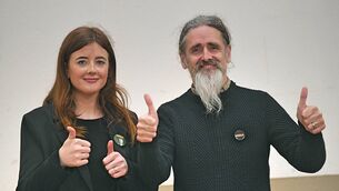 <p>It was a thumbs up for Catherine Connolly from MEP Luke 'Ming' Flanagan and his daughter Isabelle at the count centre in Roscommon. Pic: Gerard O'Loughlin</p> <p>It was a thumbs up for Catherine Connolly from MEP Luke 'Ming' Flanagan and his daughter Isabelle at the count centre in Roscommon. Pic: Gerard O'Loughlin</p>