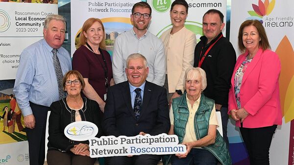 Representatives of Roscommon’s Older Persons’ Council, Roscommon Public Participation Network (PPN)m and management and staff of Roscommon County Council’s Health and Well-Being section pictured at the recent launch in Áras an Chontae. Pic: Gerrd O'Loughlin