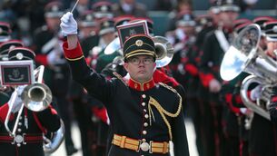 <p>Army band playing on O'Connell Street for the Easter Rising 1916 Centenary Commemoration...Picture Colin Keegan, Collins Dublin.</p> <p>Army band playing on O'Connell Street for the Easter Rising 1916 Centenary Commemoration...Picture Colin Keegan, Collins Dublin.</p>