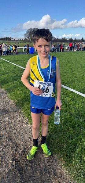 Jack Kelly who finished ninth in the U-11 boys 1500 metres race at the Connacht Uneven Ages Cross Country Championships at Ballinrobe. 