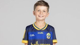 <p>Conor modelling the Roscommon county jersey.</p>