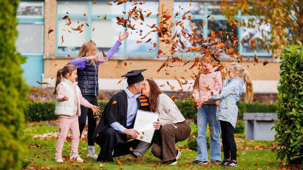 County Roscommon father-of-four celebrates after completing postgrad