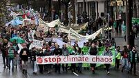 Hundreds take part in climate action march in Dublin