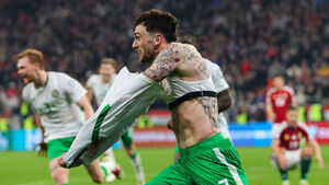 Hungary v Ireland: Parrott hat-trick sends Ireland into World Cup playoffs