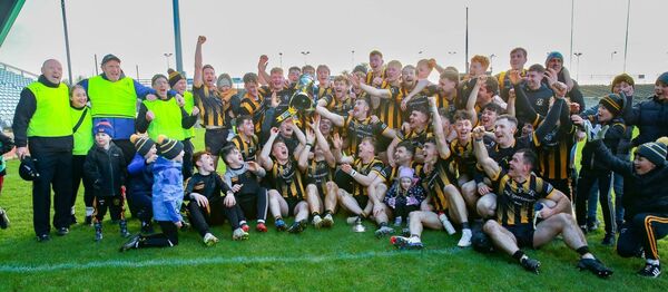 CONNACHT CHAMPIONS: The Strokestown intermediate football panel and management celebrate with the Gene Byrne Cup after beating Kilmeena in Sunday's provincial club football final at Hastings Insurance MacHale Park, Castlebar. Pictures: Bernie O'Farrell CONNACHT CHAMPIONS: The Strokestown intermediate football panel and management celebrate with the Gene Byrne Cup after beating Kilmeena in Sunday's provincial club football final at Hastings Insurance MacHale Park, Castlebar. Pictures: Bernie O'Farrell