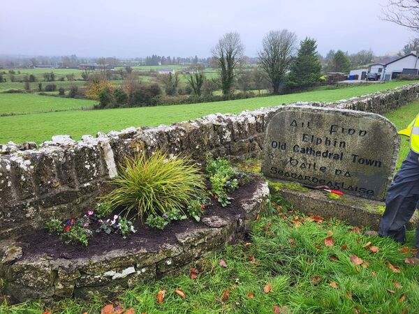 There is a beautiful view over The Curragh from Elphin's Castle Street at the newly planted Elphin town sign, work done by Tidy Towns volunteers. There is a beautiful view over The Curragh from Elphin's Castle Street at the newly planted Elphin town sign, work done by Tidy Towns volunteers.