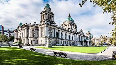 Palestine flag flies on Belfast City Hall