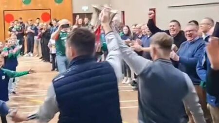 Watch video: Joyous homecoming celebrations for St. Brigid's team