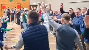 Watch video: Joyous homecoming celebrations for St. Brigid's team