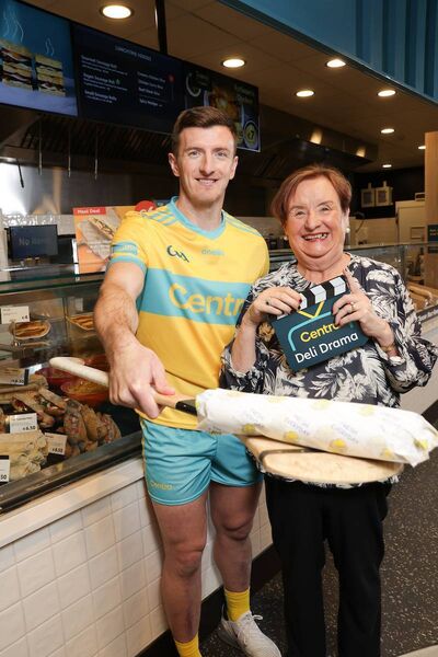 B&amp;B owner Anne Sheerin, aka Daniel O’Donnell’s biggest fan (he’s here, he’s here) alongside hurling superstar Patrick Horgan.