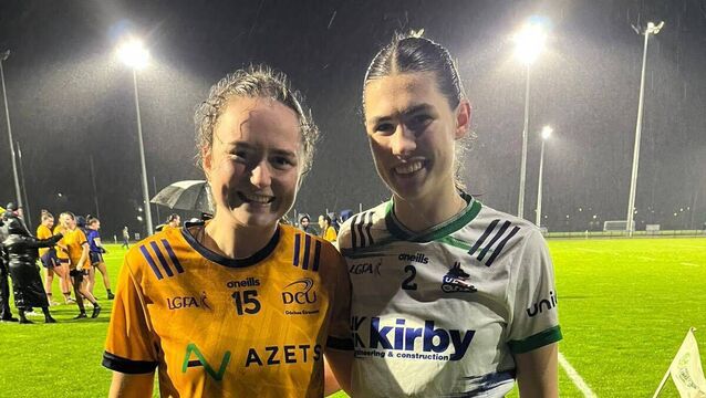 <p>Kilbride duo Aisling Hanly and Aisling Shanagher came up against each other in the O'Rourke Cup final. Picture: Kilbride GAA.</p>