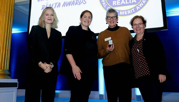 Áine Kerr, Gaisce chairperson; Fiona Coghlan, Irish Rugby International; Teresa Hession, Gaisce PAL with Mercy College Roscommon and Avril Ryan, Gaisce CEO. Teresa received an award for 15 years of active service as a Gaisce President’s Award Leader (PAL). Áine Kerr, Gaisce chairperson; Fiona Coghlan, Irish Rugby International; Teresa Hession, Gaisce PAL with Mercy College Roscommon and Avril Ryan, Gaisce CEO. Teresa received an award for 15 years of active service as a Gaisce President’s Award Leader (PAL).