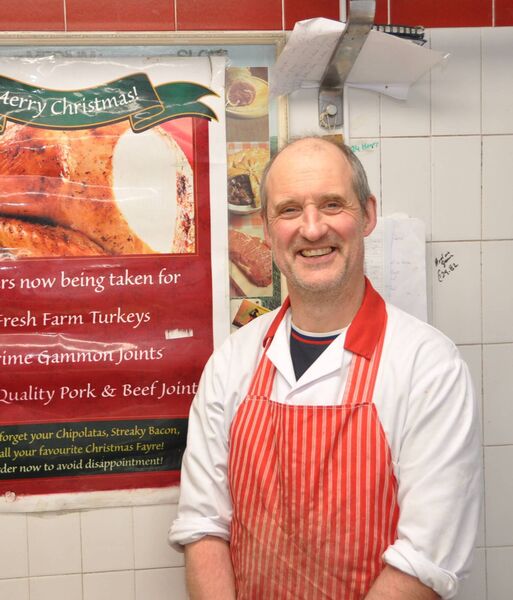 Mike Webb all ready for the busy Christmas season at Webb's Butchers, Castlerea. Pic: Liam Reynolds Mike Webb all ready for the busy Christmas season at Webb's Butchers, Castlerea. Pic: Liam Reynolds