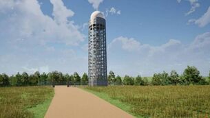 <p>Computer generated image of the proposed weather radar station.</p>