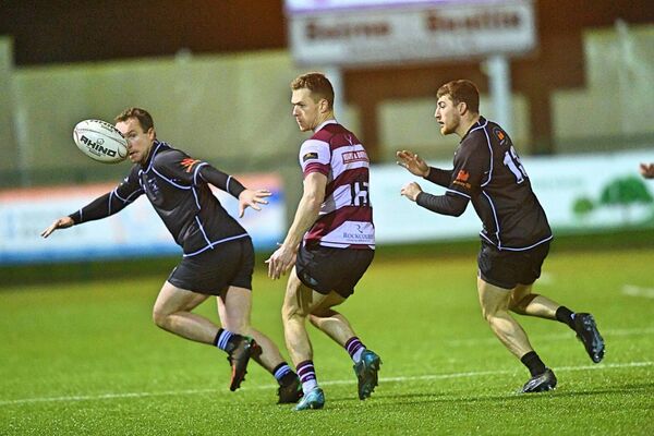 Creggs' Shane Dowd offloads in Saturday's J1A League game against Connemara. Picture: Ger O'Loughlin Creggs' Shane Dowd offloads in Saturday's J1A League game against Connemara. Picture: Ger O'Loughlin