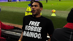 Man Utd star’s half-brother wears ‘Free Kobbie Mainoo’ shirt to Bournemouth draw