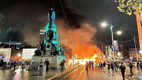 Woman who set fire to a bus during the Dublin riots is jailed