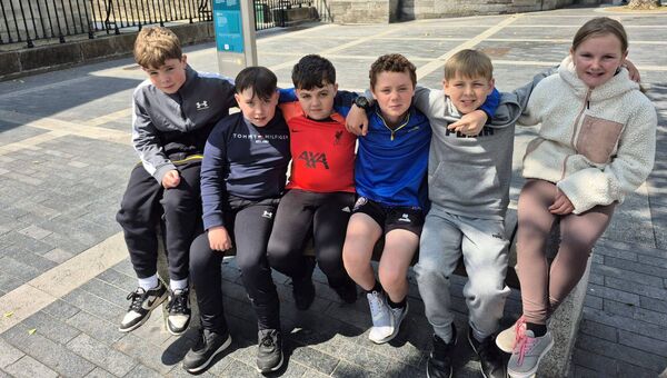 Lisacul NS sixth class pupils on a school tour.