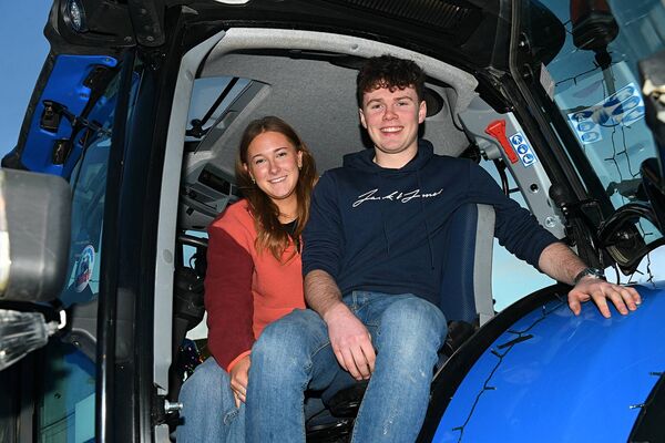 Rylee Karney and Dylan Tynan, Strokestown, pictured at a Tractor, Truck &amp; Vintage Run in Strokestown. Pic: Gerard O’Loughlin