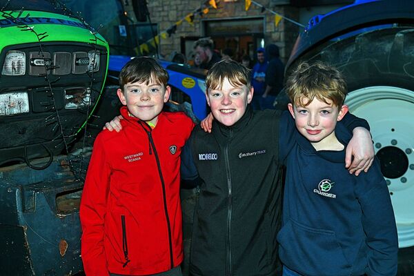 Jonathan and Frankie O’Connor with Jonah Murray, Elphin, pictured at a Tractor, Truck &amp; Vintage Run in Strokestown. Pic: Gerard O’Loughlin