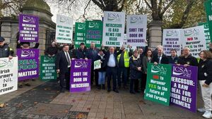 Rally in Athlone against Mercosur deal