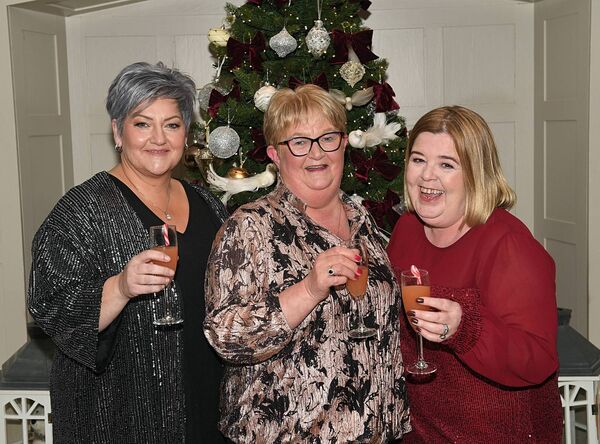 Breda Flanagan, Annette Morris and Michelle Fallon, pictured at a Christmas party night in the Abbey Hotel. Pic: Gerard O’Loughlin 