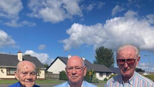 <p>The late Sir Patrick Duffy at Cruby Hill, Roscommon with on left with John Kennedy and Joe Tiernan.</p> <p>The late Sir Patrick Duffy at Cruby Hill, Roscommon with on left with John Kennedy and Joe Tiernan.</p>