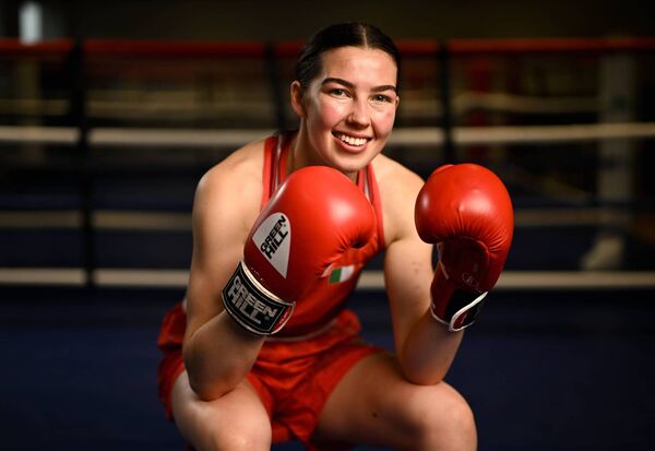 Lisa O'Rourke poses for a portrait during an IABA World Boxing Championships photoshoot at the National Sports Campus in Dublin. Picture: David Fitzgerald/Sportsfile