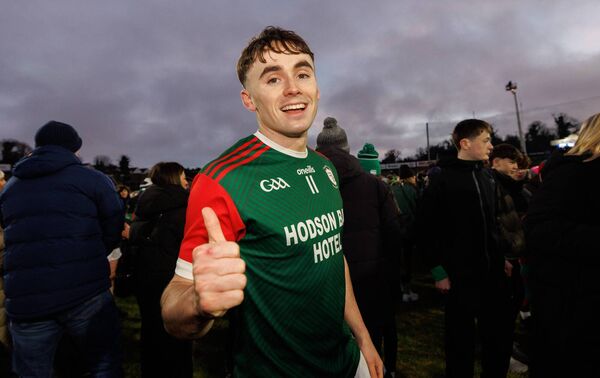 JOB DONE: Conor Hand celebrates at the full-time whistle as St. Brigid's get the better of Scotstown at Kingspan Breffni. Picture: INPHO/James Crombie JOB DONE: Conor Hand celebrates at the full-time whistle as St. Brigid's get the better of Scotstown at Kingspan Breffni. Picture: INPHO/James Crombie