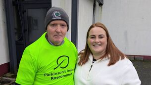 <p>Eddie Egan and Susan Gaynor at the Castlerea St. Kevin’s organised walk in aid of Parkinson’s Ireland, Roscommon branch. Pic: Liam Reynolds</p>