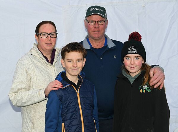 Claire, Tommy, Thomas and Anna Dolan, pictured at a recent bog walk fundraiser in Brideswell. Pic: Gerard O’Loughlin