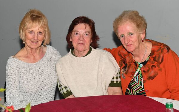Kate Furey, Mary Bosquette and Patricia Wynne, Strokestown, pictured at a recent cabaret night in the Percy French Hotel, Strokestown. Pic: Gerard O’Loughlin