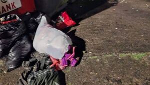 Anger over dumping at clothes bank