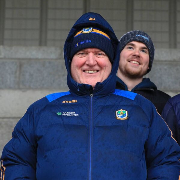 Hugh Lannon supporting the Roscommon senior footballers during their FBD League clash against Mayo at King and Moffatt Dr. Hyde Park on Sunday last. Picture: Bernie O'Farrell