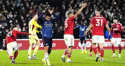 Arsenal miss chance to pull further clear at top as stubborn Forest claim point