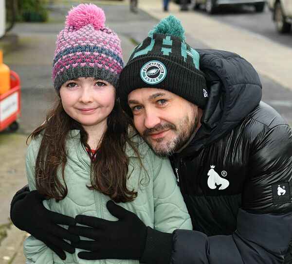 Sadie and Simon McCallig pictured at a recent charity walk in Creggs. Pic: Gerard O’Loughlin