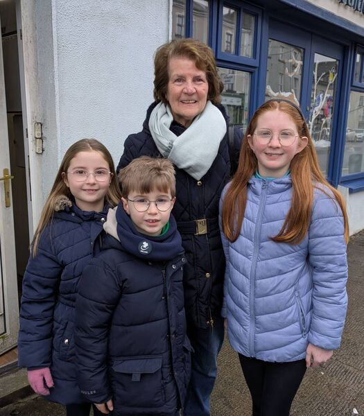 Mary Corcoran, Ballindrimley, Castlerea and her grandchildren on a visit to the town. Pic: Liam Reynolds Mary Corcoran, Ballindrimley, Castlerea and her grandchildren on a visit to the town. Pic: Liam Reynolds