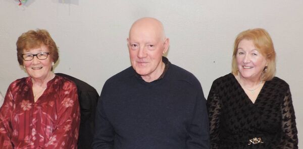 At the Kilmovee community dinner in Kilmovee Community Centre were from left, Mary Daly, Kilmovee, Eamon and Kathleen Loftus Ballaghaderreen. Pic: James Hunt Photography 