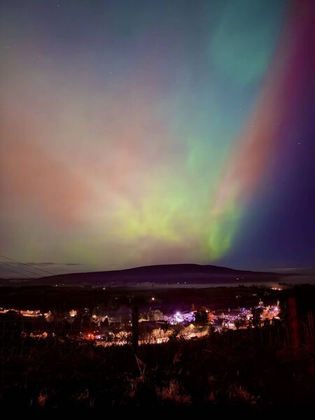 The Northern Lights which were captured by Edwina Guckian over Arigna.