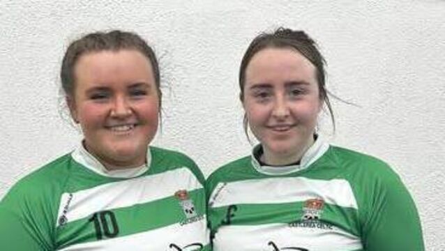 <p>Clodagh and Sarah Diggins who shared seven goals between them during Castlerea Celtic’s 7-2 victory against Ballina Town in the Connacht Senior Ladies Cup. Clodagh scored four goals, while Sarah grabbed a hat-trick. Picture: Castlerea Celtic FC</p>