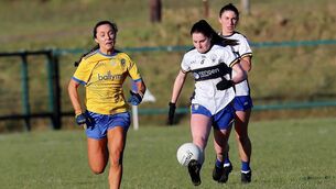 <p>Caoimhe Lennon (left) struck for a second half goal to help Roscommon secure an opening round league win over Limerick</p>