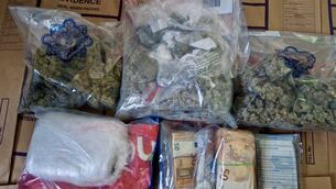 <p>The haul of drugs and cash seized in Sligo.</p> <p>The haul of drugs and cash seized in Sligo.</p>