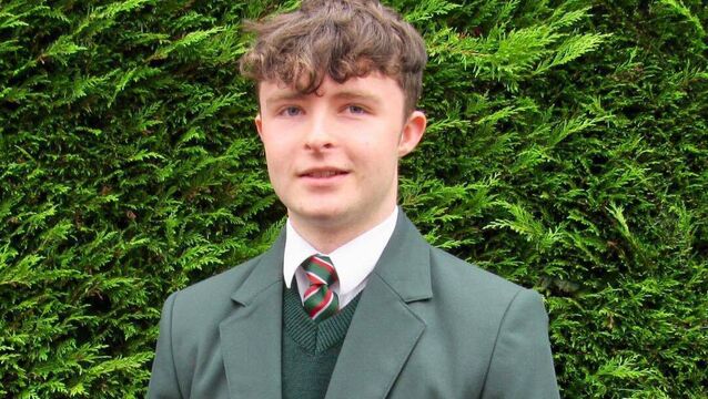 <p>Gilbert was a Head Student during his time at Elphin Community College. Pic: Courtesy Elphin Community College.</p>
