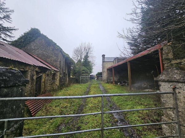 The outbuildings include a stone barn to the rear, a hayshed together with a dry cattle shed. The outbuildings include a stone barn to the rear, a hayshed together with a dry cattle shed.