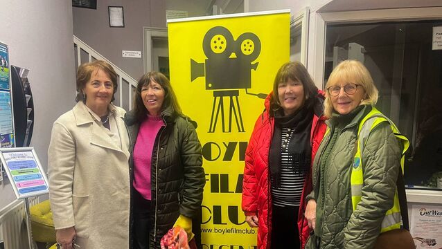 <p>Eileen Callaghan, Dymphna McNamara, Therese O'Daly and Denise O'Dowd at a recent Boyle Film Club screening. Pic: Breda Durr</p>