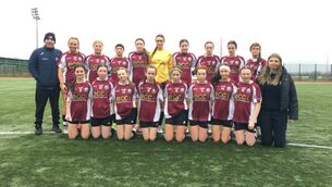 <p>The Glenamaddy Community School team that reached the FAI Schools Junior ‘B’ Girls National Cup Final. Picture: FAI Schools.</p>