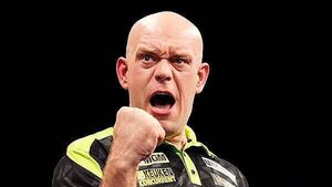 Michael van Gerwen beats debutant Gian van Veen to win Premier League opener