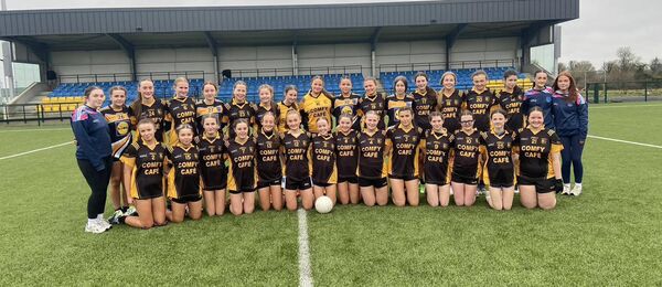 The Scoil Mhuire, Strokestown, junior girls' football panel that were crowned Connacht LGFA PPS C Shield champions on Friday. 
