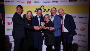 <p>Pictured at the 2026 Chadwicks Appreciation and Recognition Awards (CARAs) are staff from Chadwicks Roscommon, winners of Chadwicks Branch of the Year, and Mark O’Reilly from Gyproc, sponsors of this year’s award. </p>